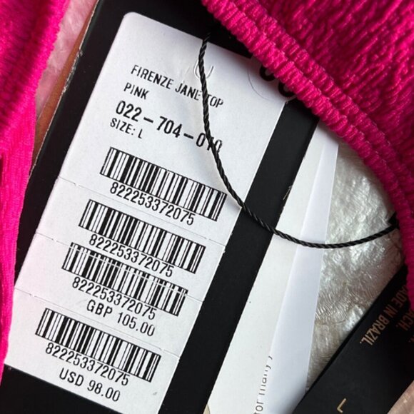 ViX Swimwear [NWT - Large] Firenze Jane Bikini Top - Agatha Pink - Picture 5 of 9